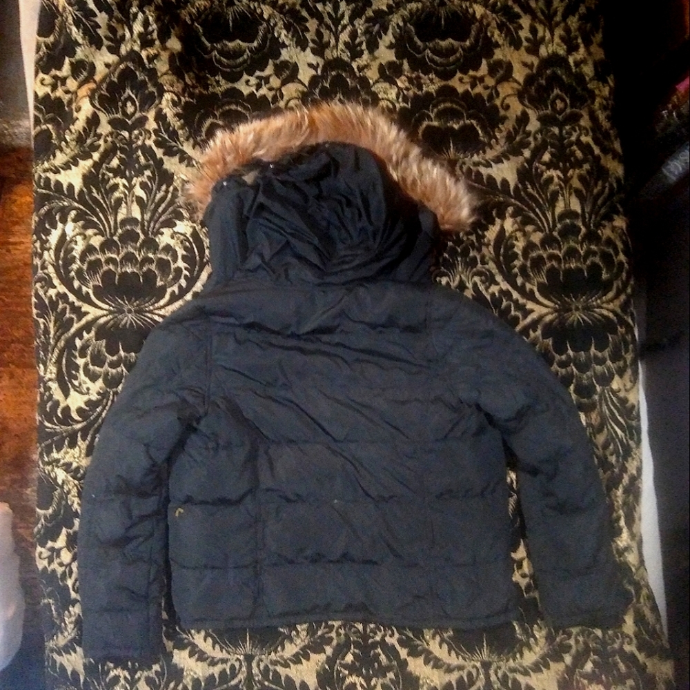 Theory raccoon fur hooded Melanie Q puffer  Down jacket
